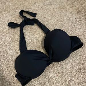Black bikini bathing suit top